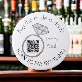 Bachelorette Party Buy a Bride a Drink QR Code Knapp