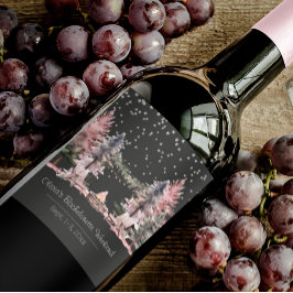 Bachelorette Party Camping Helg Vinflaska Etikett