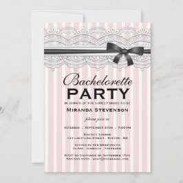 Bachelorette Party Chic Snöre Garter-inbjudan Inbjudningar
