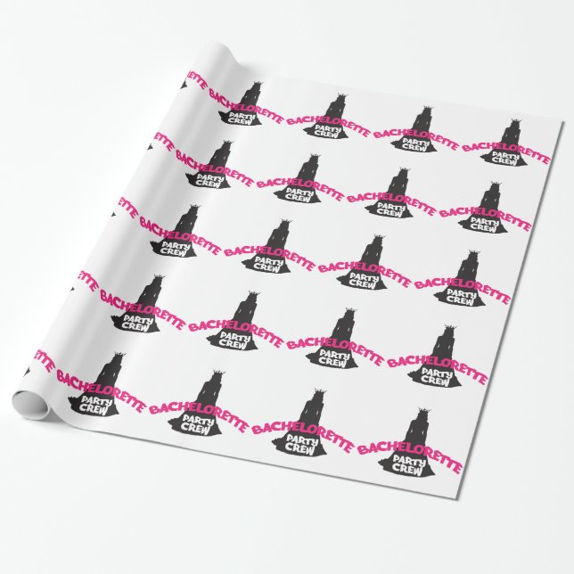 bachelorette party crew presentpapper (Utrullad)