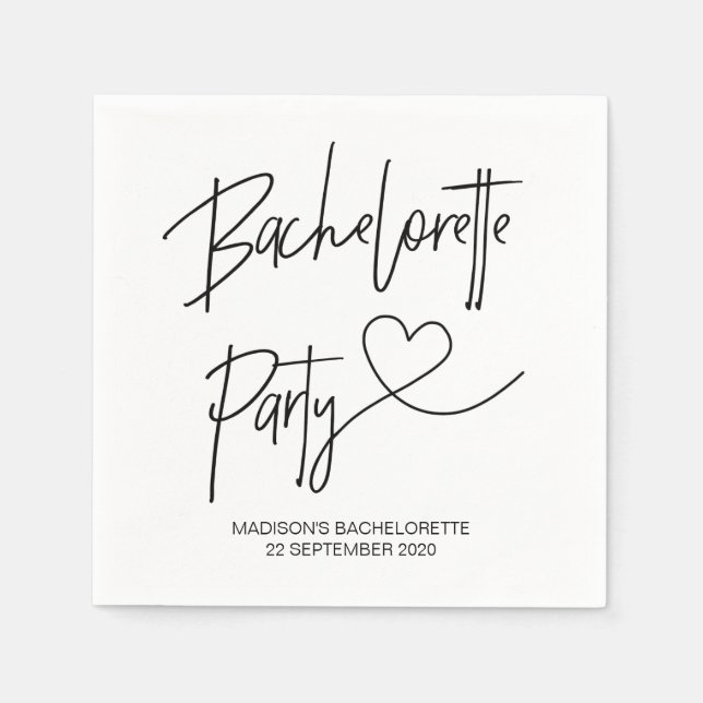 Bachelorette Party Decor Napkin Sets Pappersservett (Framsidan)