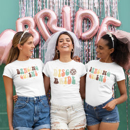 Bachelorette Party Disco Bride Namn Anpassningsbar T Shirt