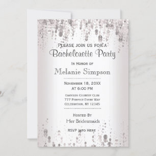 Bachelorette Party Diskret Silver Inbjudningar