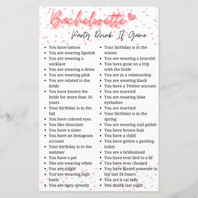 Bachelorette Party dricker om spel (Framsida)