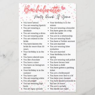 Bachelorette Party dricker om spel