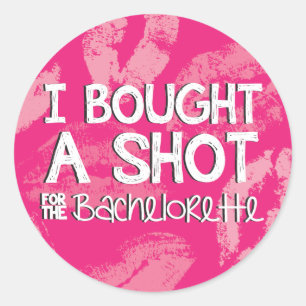 Bachelorette Party Drink Sticker Runt Klistermärke