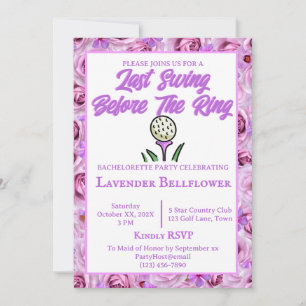 Bachelorette Party eller Möhippa Golf Lavender Inbjudningar