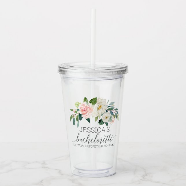 Bachelorette Party Favor Acrylic Tumbler Take Away Mugg (Framsida)