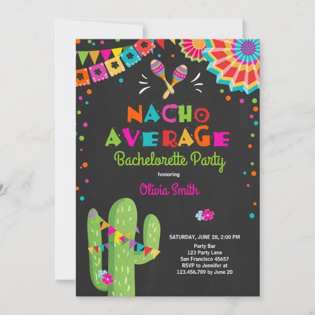 Bachelorette Party Fiesta Investigation Nacho Aver Inbjudningar (Framsida)