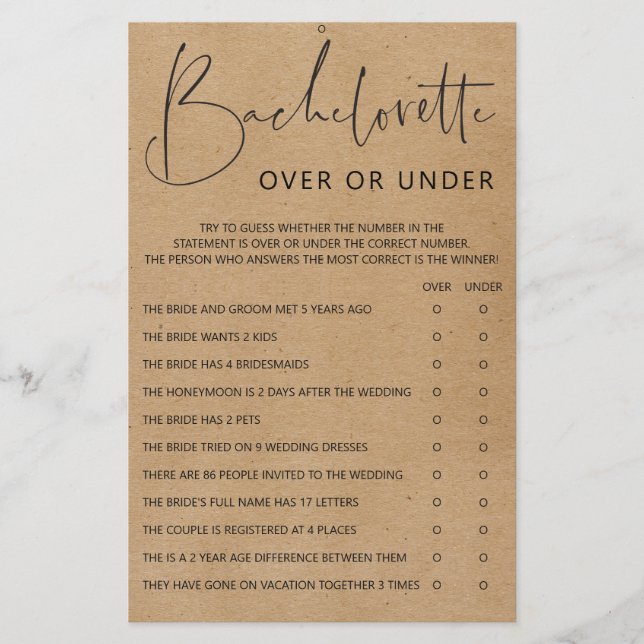 Bachelorette Party Games - Dubbla Sided (Framsida)