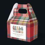 Bachelorette Party Girls Helg 70s Retro Anpassning Presentaskar<br><div class="desc">Ta till dig den ultimata flickans resa-anda med vår Anpassningsbar Retro Typography Bachelorette Helg-favoritboxar! De här chic- och snyggt-favoritrutorna fungerar som perfekt memento till en minnesvärd flykting med dam. På lådans framsida visas en fängslande vintage-inspirerad "Girls Helg"-typografi som perfekt fångar roligten och kameran i ditt speciella helg. Letter och vibrerande...</div>