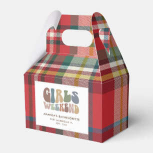 Bachelorette Party Girls Helg 70s Retro Anpassning Presentaskar