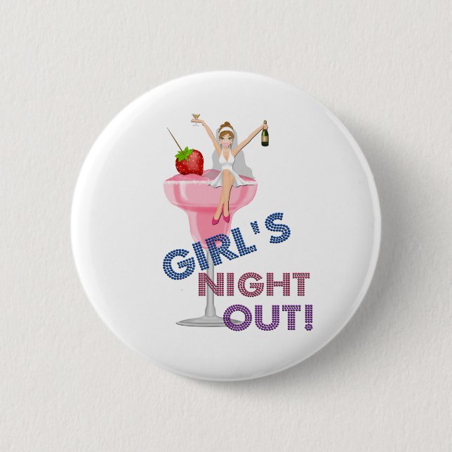 Bachelorette Party Girl's Night Out Party Knapp (Framsida)
