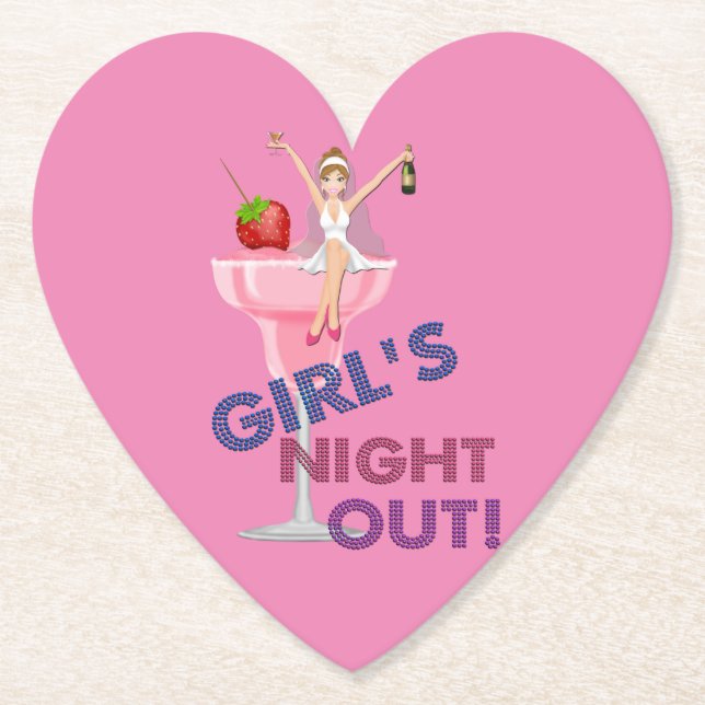 Bachelorette Party Girl's Night Out Party Underlägg Papper (Framsida)