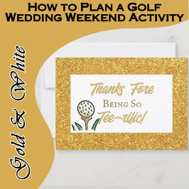 Bachelorette Party Golf Guld Glitter Last Swing Tack Kort
