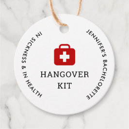 Bachelorette Party Hangover Kit Gåvor Etiketter