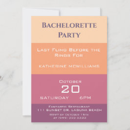 Bachelorette Party-Harvest Palette- Inbjudningar