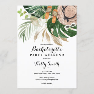 Bachelorette Party Helg Getaway Itinerary Inbjudningar