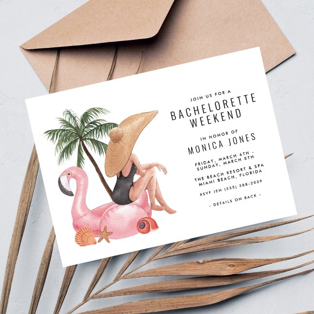 Bachelorette Party Helg Itinerary Inbjudningar (Bachelorette Party Weekend Itinerary Invitation)