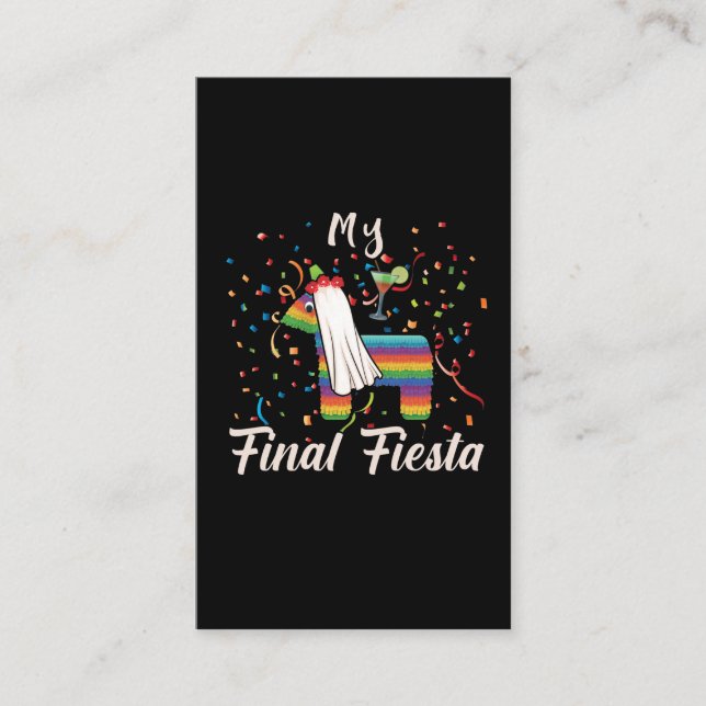 Bachelorette Party Hen Night Final Fiesta Pinata Visitkort (Framsida)