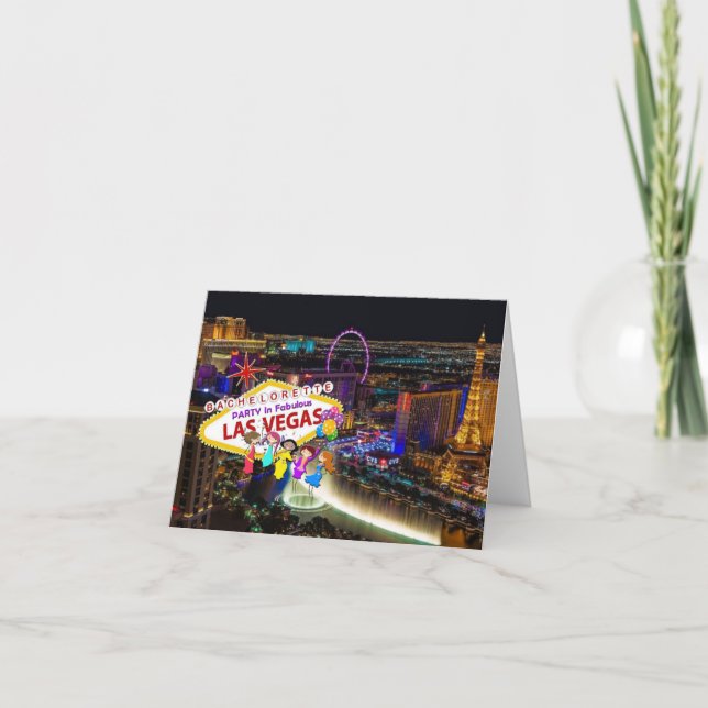 Bachelorette Party i Las Vegas Inbjudan (Framsida)