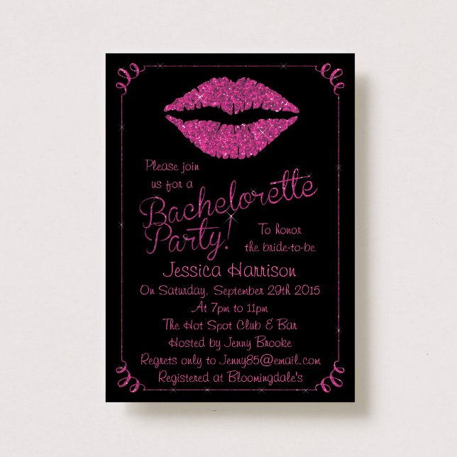 Bachelorette Party i shock rosa Inbjudningar (Skapare uppladdad)