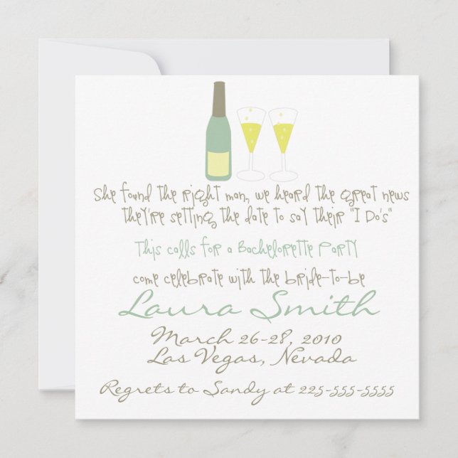 Bachelorette Party-inbjudan Inbjudningar (Framsida)