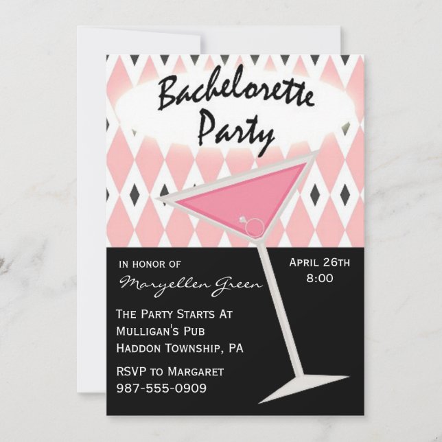 Bachelorette Party-inbjudan Inbjudningar (Framsida)