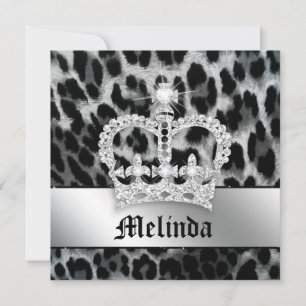 Bachelorette Party Inbjudan Leopard Black Krona