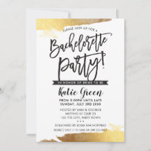 BACHELORETTE PARTY INBJUDAN modern luxe giltighet