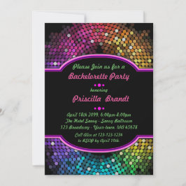 Bachelorette Party-inbjudan, trendig, chic, Disco Inbjudningar
