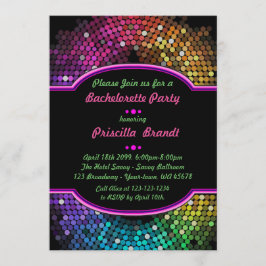 Bachelorette Party-inbjudan, trendig, chic, Disco Inbjudningar