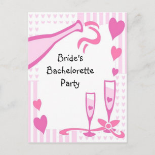 Bachelorette Party Inbjudan Vykort