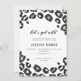 BACHELORETTE PARTY INVITATION // LEOPARD PRINT INBJUDNINGAR