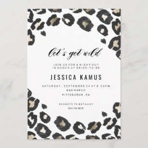 BACHELORETTE PARTY INVITATION // LEOPARD PRINT INBJUDNINGAR