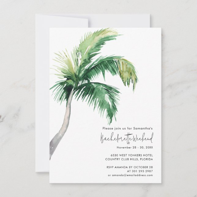 Bachelorette Party Itinerary All in One Inbjudningar (Framsida)
