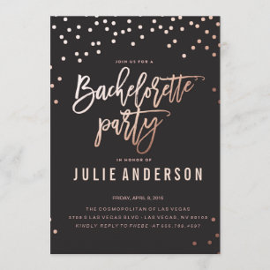 BACHELORETTE Party ITINERARY // BLACK bjudan Inbjudningar