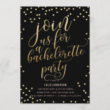 BACHELORETTE Party ITINERARY // BLACK Kallelse