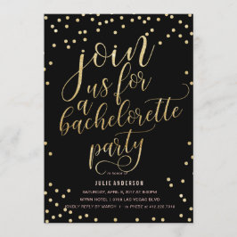 BACHELORETTE Party ITINERARY // BLACK Kallelse Inbjudningar