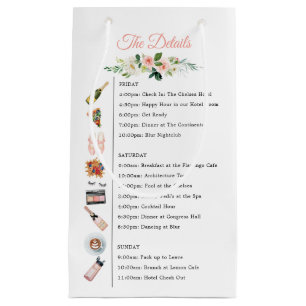 Bachelorette Party Itinerary Favor Bag