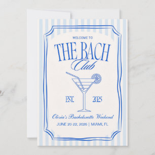Bachelorette Party Itinerary Template, Bach Klubb Inbjudningar