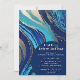 Bachelorette Party-Last Fling before Ringar- Inbjudningar