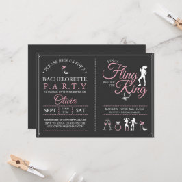 Bachelorette Party Last Fling-inbjudan Inbjudningar
