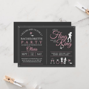 Bachelorette Party Last Fling-inbjudan Inbjudningar