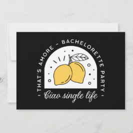 Bachelorette Party lemon Frukttema Black gult Inbjudningar