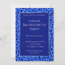 Bachelorette Party-Leopard Mönster-Blue-