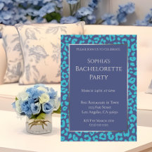 Bachelorette Party-Leopard Mönster-Blue-