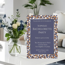 Bachelorette Party-Leopard Mönster-Blue och Brown-