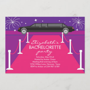 Bachelorette Party Limousine-inbjudningar Inbjudningar