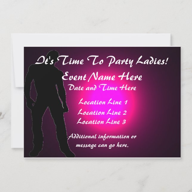 Bachelorette party/Male remsaklubbinbjudan Inbjudningar (Framsida)